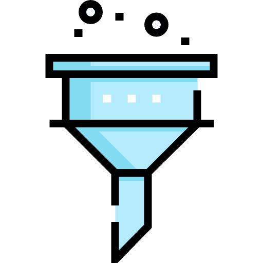 Filter tools and utensils filtering education icon
