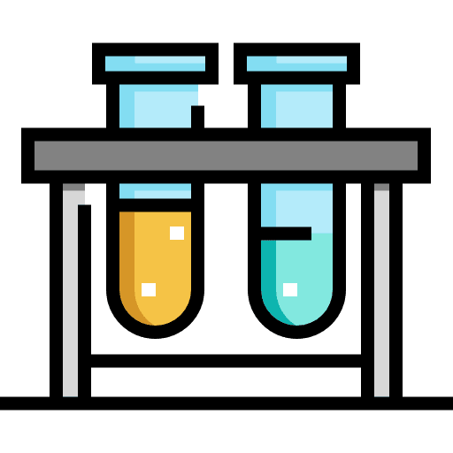 Test tubes chemical chemistry education icon