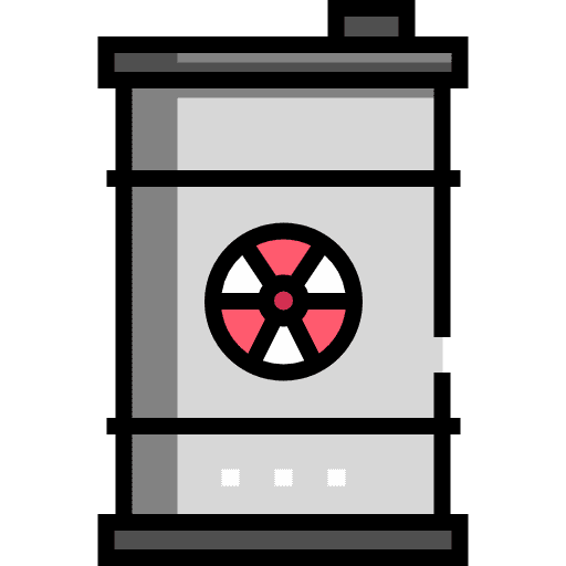 Waste nuclear industry chemical icon