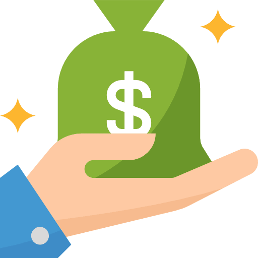 Bank dollar currency banking icon