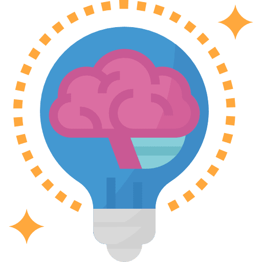 Brain electricity business and finance seo and web icon