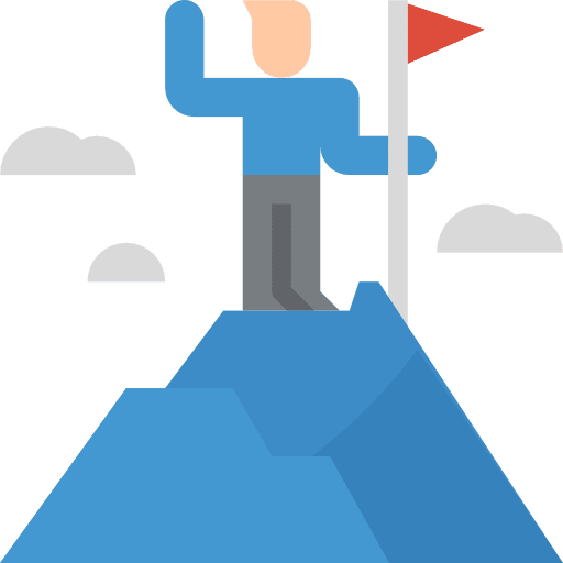 Goal business and finance accomplishment independent icon