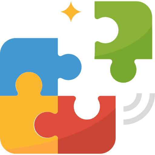 Puzzle relevant hobbies and free time jigsaw icon