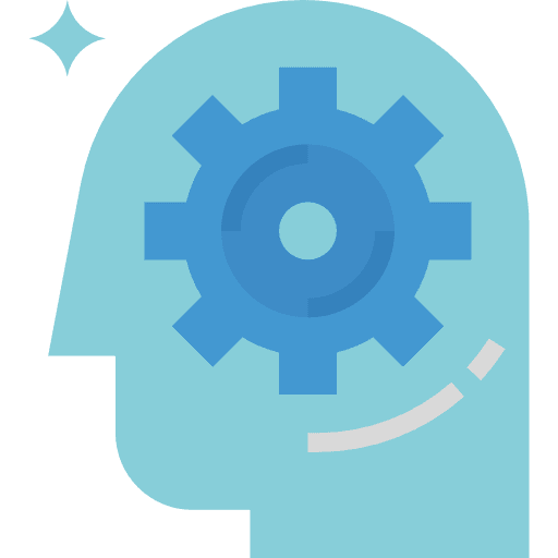 Brain process thinking business and finance brain process icon