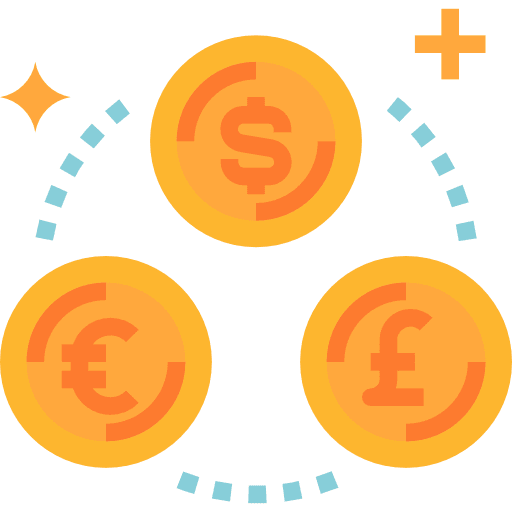 Coins currency dollar coins icon