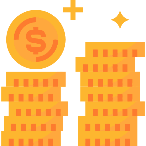 Coins dollar currency business and finance icon