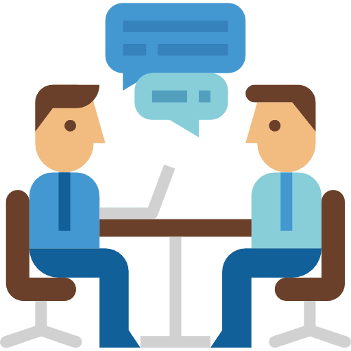 Meeting teamwork business people icon