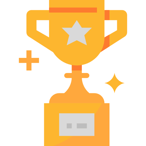 Trophy business and finance seo and web success icon