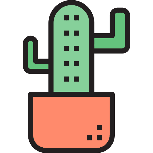 Cactus dessert botanical plant icon