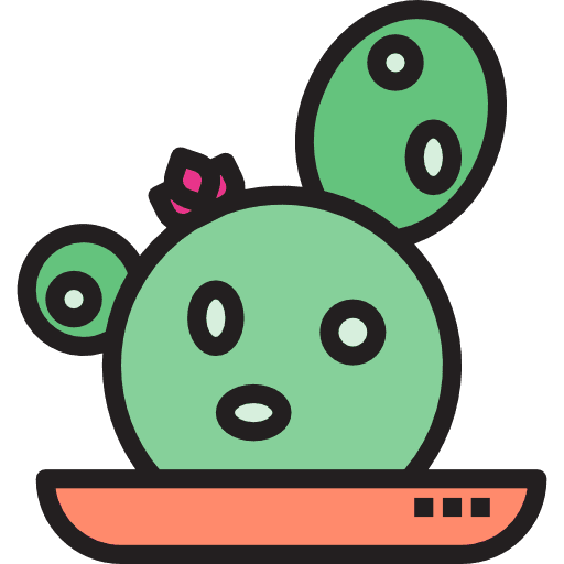 Cactus botanical dessert plant icon