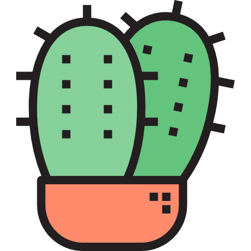 Cactus dry dessert botanical icon