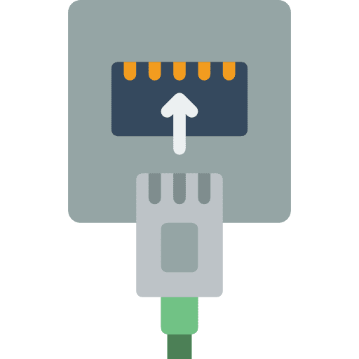 Ethernet network cable electronics icon