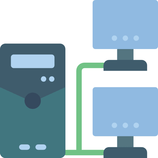 Network computer networking server icon