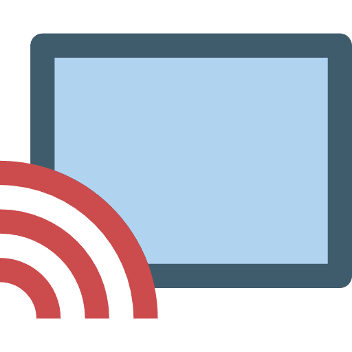 Broadcast wifi screen networking icon