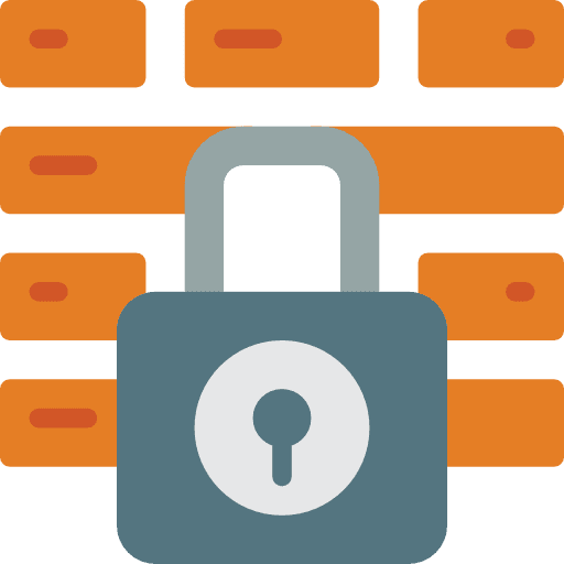 Firewall security technology security system icon