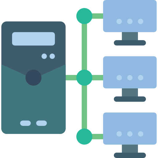 Network hosting technology files icon