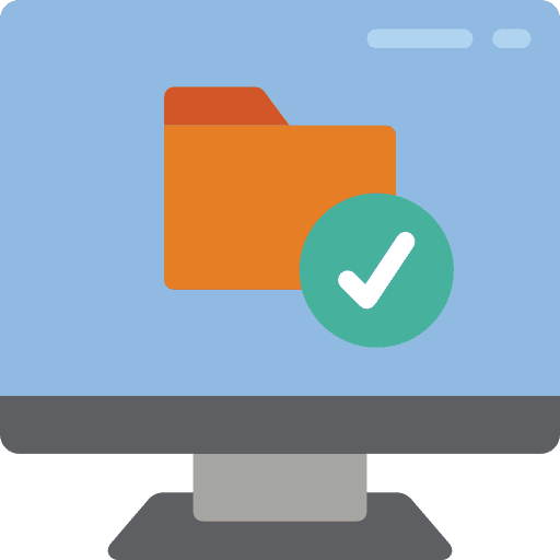 Download files and folders folder screen icon