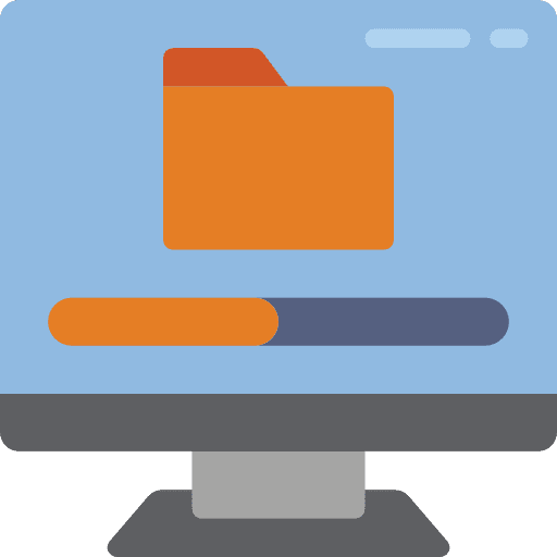 Download screen folder files and folders icon