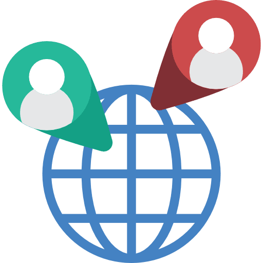 Earth grid networking globe grid wireless internet icon