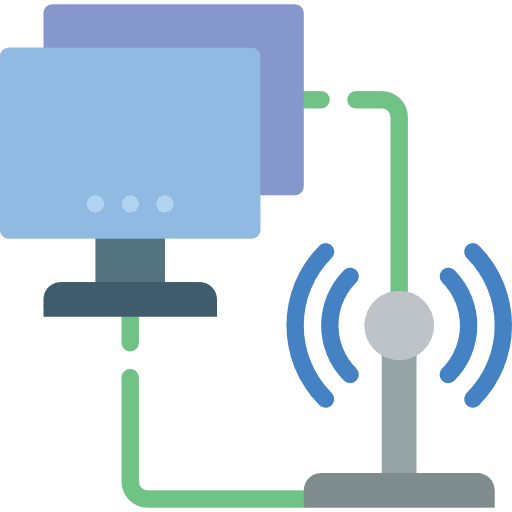 Wireless computer wireless connectivity networking icon