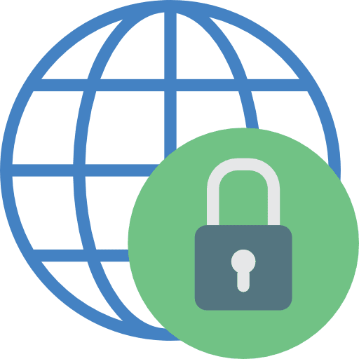 Internet globe grid internet worldwide icon