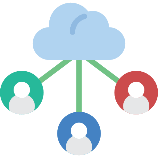 Network cloud data network web development icon