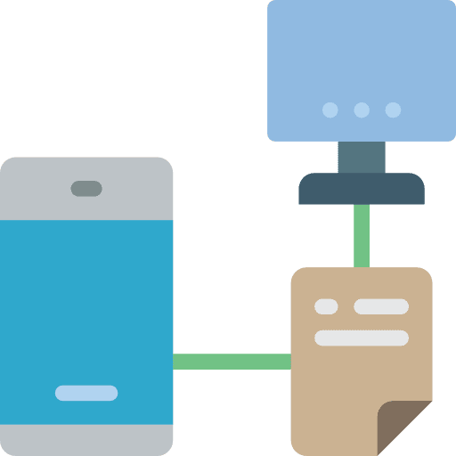 Network communications technology smartphone icon