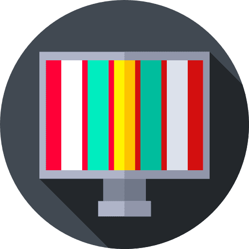 Broken music and multimedia edit tools monitor icon