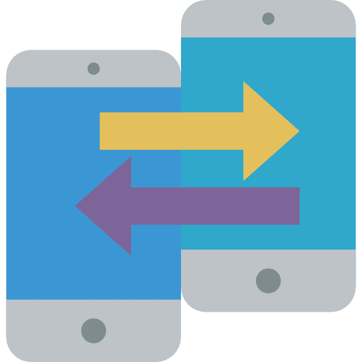 Transfer data smartphone document icon
