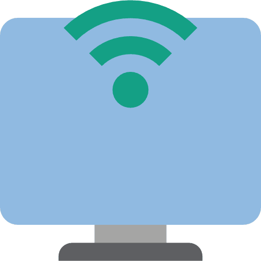 Wifi communications tv connectivity icon