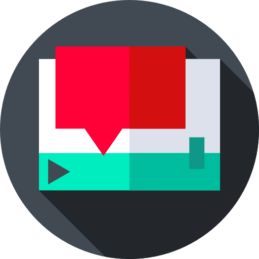 Multimedia message comment play button icon