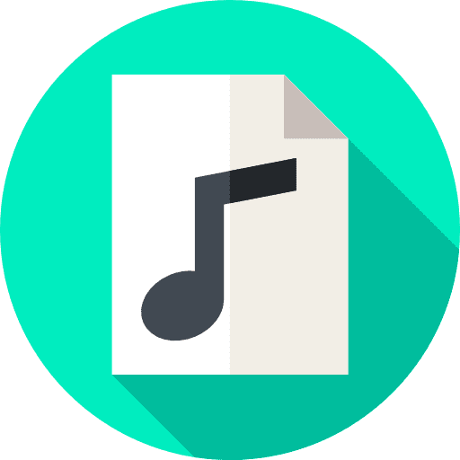 Music file archive music and multimedia interface icon
