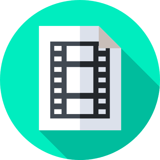 Video file ui files and folders paper icon