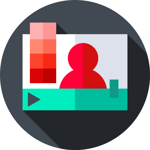 Color editor multimedia play button graphic design icon