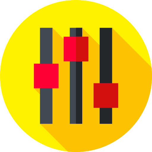 Equalizer options equalizer technology icon