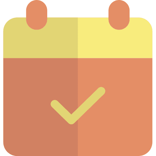 Calendar administration check mark calendar icon