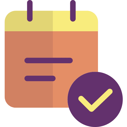 Calendar weeks days checked icon