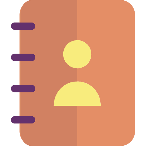 Contact book business and finance book agenda icon