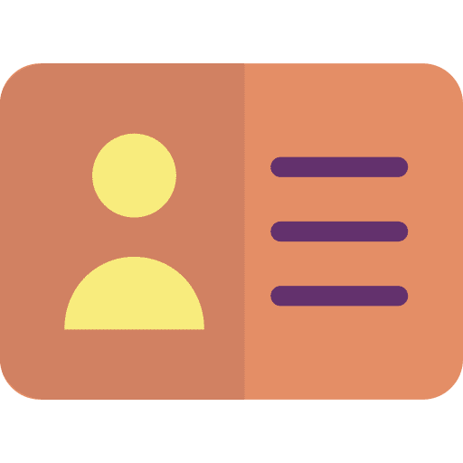 Identification businessman identification card icons icon