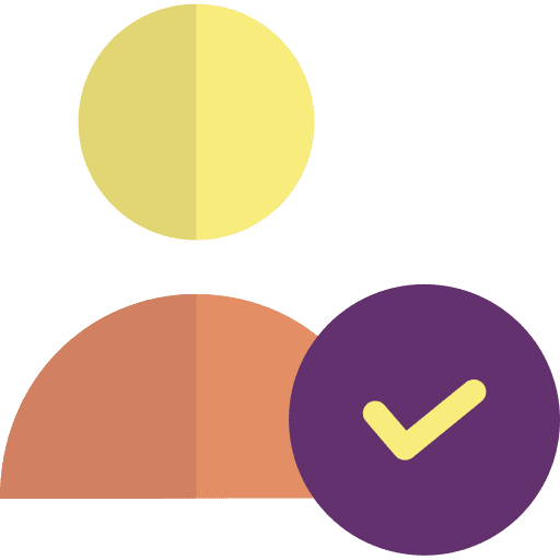 User approved check user icon