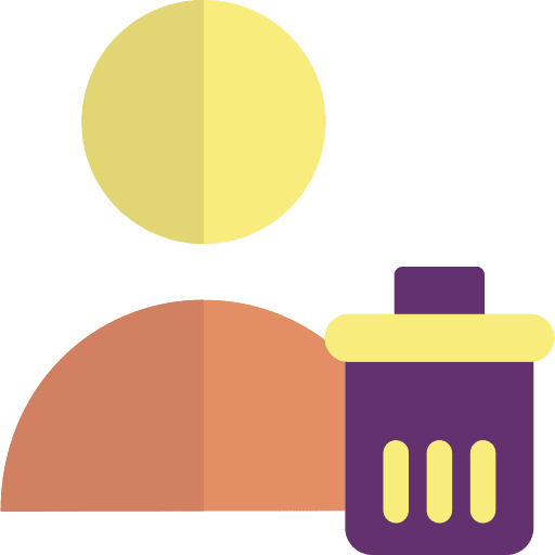 Delete user profile people stick man icon