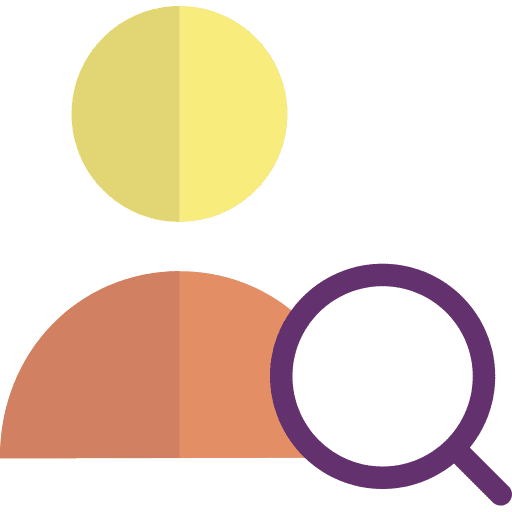 User zoom search loupe icon