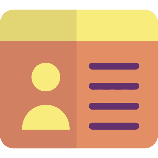 Contact information business business and finance card icons icon