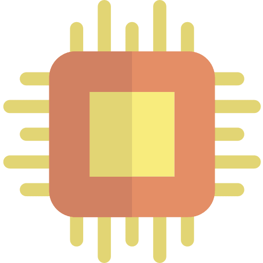 Cpu electronic ai processor icon