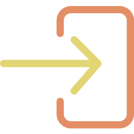 In log in cell phone social media icon