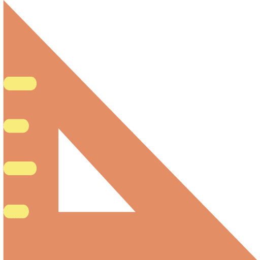 Set square education graphic tool tools and utensils icon