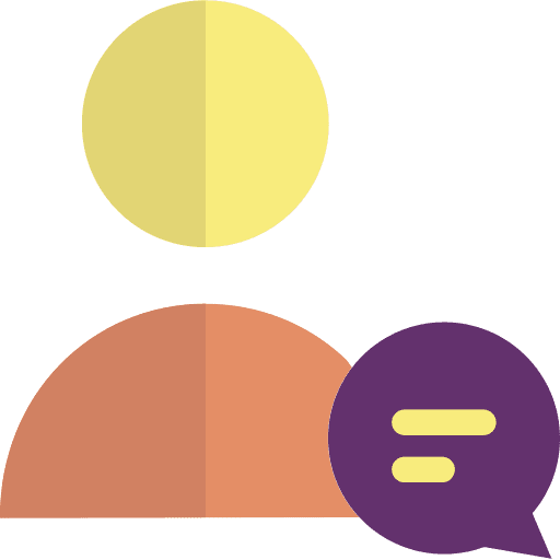 User communications head person icon