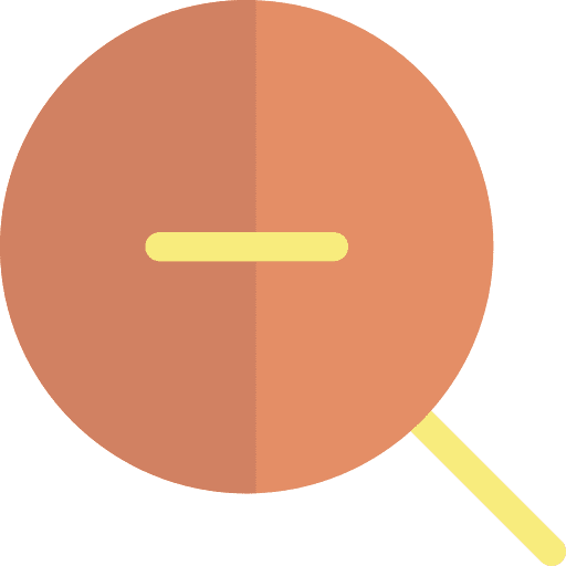 Zoom out search symbol magnifying glass icon