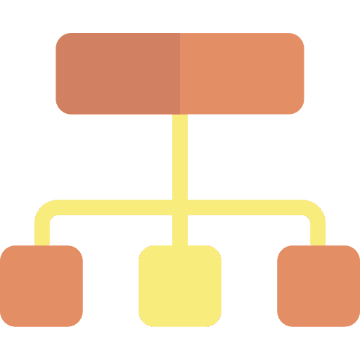 Diagram order hierarchical structure organized icon