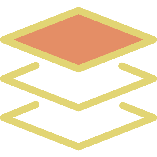 Layers interface shapes and symbols illustration icon